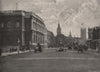 The Royal United service institute Museum, with Whitehall. London 1896 print