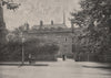 Thackeray's House, Palace Gardens. London 1896 old antique print picture