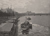 The Victoria Embankment, from Westminster Bridge. London 1896 old print