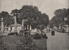 Kensal Green Cemetery. London 1896 old antique vintage print picture