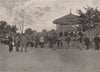 A London County Council Band in Battersea Park. London. Parks 1896 old print