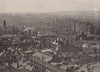 View from St. Paul's looking North-West. London 1896 old antique print picture