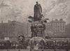 Lord Beaconsfield's Statue on Primrose day, 1895. London 1896 old print