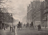 Piccadilly, with The Green Park. London 1896 old antique vintage print picture