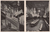 The Grocers' Hall staircase; Mercers' Hall Livery meeting. London 1896 print