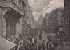 Fleet Street, looking East. London 1896 old antique vintage print picture