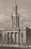 MARYLEBONE ROAD. Holy Trinity Church. London. SHEPHERD 1828 old antique print