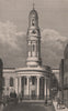 MARYLEBONE. St. Mary's Church, Wyndham Place. London. SHEPHERD 1828 old print