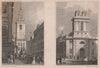 CITY CHURCHES. St Stephen Walbrook. St Mary Woolnoth, Lombard St. SHEPHERD 1828