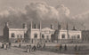 MILE END. Brewer's Alms Houses. London. SHEPHERD 1828 old antique print