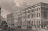 FROM THAMES STREET. The Custom House. London. SHEPHERD 1828 old antique print