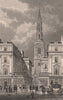 FLEET STREET. St. Bride's Avenue. London. SHEPHERD 1828 old antique print
