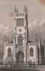 PENTONVILLE. St. Mark the Evangelist. London. SHEPHERD 1828 old antique print