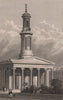 ST PANCRAS. New Church, Regent Square, Sidmouth Street. London. SHEPHERD 1828