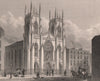 GRAYS INN ROAD. National Scottish church, Sidmouth Street (Tite). SHEPHERD 1828