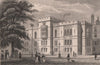 TEMPLE. The New Library and Parliament Chambers. London. SHEPHERD 1828 print