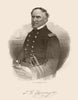 AMERICAN CIVIL WAR. Portrait of Admiral Farragut 1864 old antique print
