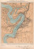 AMERICAN CIVIL WAR. Vicksburg and its defences. Mississippi 1864 old map