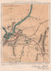 AMERICAN CIVIL WAR. Chattanooga and its defences. Tennessee 1864 old map