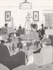 HEATH ROBINSON. Tobacco rationing in club. Second World War 1973 old print