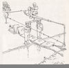 HEATH ROBINSON. Cork mat method of crossing streams. Second World War 1973