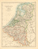 BENELUX.Netherlands Belgium Luxemburg. Holland. JOHNSTON 1897 old antique map
