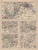 GERMAN CITIES. Berlin Potsdam Dresden Stuttgart Munich. JOHNSTON 1897 old map