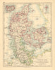 DENMARK SLESVIG-HOLSTEN. Prussian Schleswig-Holstein. JOHNSTON 1897 old map