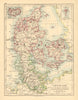 DENMARK SLESVIG-HOLSTEN. Prussian Schleswig-Holstein. JOHNSTON 1897 old map