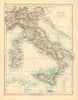 ITALY. Showing states/territorial divisions. JOHNSTON 1897 old antique map
