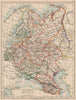 EUROPEAN RUSSIA. Shows Great/Little/West/South Russia.Poland.JOHNSTON 1897 map