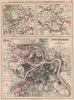 ST PETERSBURG. Town city plan & environs. + Moscow environs. JOHNSTON 1897 map
