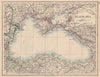 BLACK SEA. Russia Turkey Crimea Romania Bulgaria Kutais. JOHNSTON 1897 old map