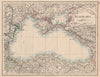 BLACK SEA. Russia Turkey Crimea Romania Bulgaria Kutais. JOHNSTON 1897 old map