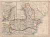 ROMANIA & BOSPHORUS. Wallachia Moldavia Constantinople JOHNSTON 1897 map