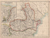 ROMANIA & BOSPHORUS. Wallachia Moldavia Constantinople JOHNSTON 1897 map