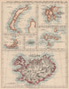 ARCTIC ISLANDS.Iceland Spitsbergen Franz Josef Land Novaya Zemlya 1897 old map