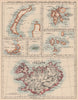 ARCTIC ISLANDS.Iceland Spitsbergen Franz Josef Land Novaya Zemlya 1897 old map
