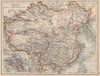 CHINESE EMPIRE. China East Asia Tibet Mongolia East Turkestan Korea 1897 map