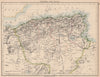 ALGERIA & TUNIS. Maghreb Tunisia. Provinces Telegraph cables.JOHNSTON 1897 map