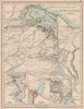 SUEZ CANAL. Plan of the canal. Plans of Suez & Port Said. JOHNSTON 1897 map