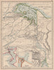 SUEZ CANAL. Plan of the canal. Plans of Suez & Port Said. JOHNSTON 1897 map