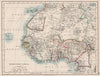 COLONIAL WEST AFRICA. Tribal areas Caravan routes Sokoto Masina 1897 old map