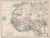 COLONIAL WEST AFRICA. Tribal areas Caravan routes Sokoto Masina 1897 old map