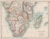 COLONIAL SOUTHERN AFRICA. German/British/Portuguese/French. JOHNSTON 1897 map