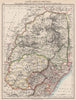 COLONIAL SOUTH AFRICA. Orange Free State Natal Basutoland SA Republic 1897 map