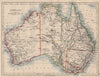 AUSTRALIA. States. Showing Northern Territory within SA. JOHNSTON 1897 old map