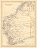 WEST AUSTRALIA.Goldfields Explorers route Giles Forrest Warburton Roe 1897 map