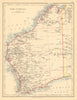 WEST AUSTRALIA.Goldfields Explorers route Giles Forrest Warburton Roe 1897 map