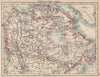 BRITISH NORTH AMERICA. Colonial Canada. Canadian Pacific railroad 1897 old map